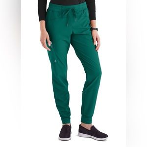 Hunter Green Barco One Boost 3 Pocket Low Rise Perforated Jogger Pants